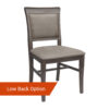 Remy-Stuhl mit niedriger Rückenlehne
