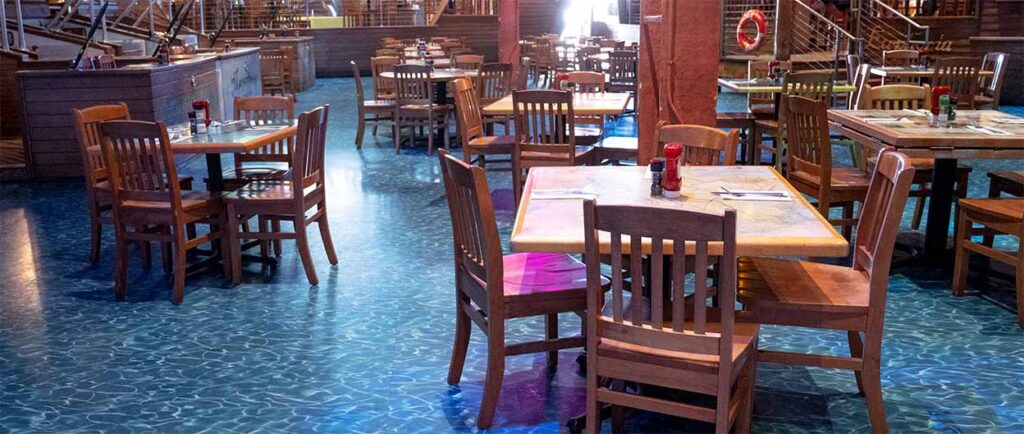 Cadeiras Bulldog da Holsag dentro do Margaritaville Las Vegas