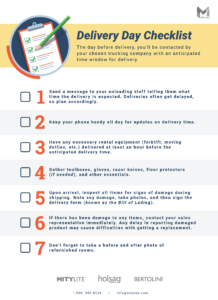Lista de verificación para el día de entrega de MITY