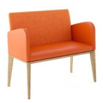 Banco de brazo Palmanova estilo brazo arqueado frente 45